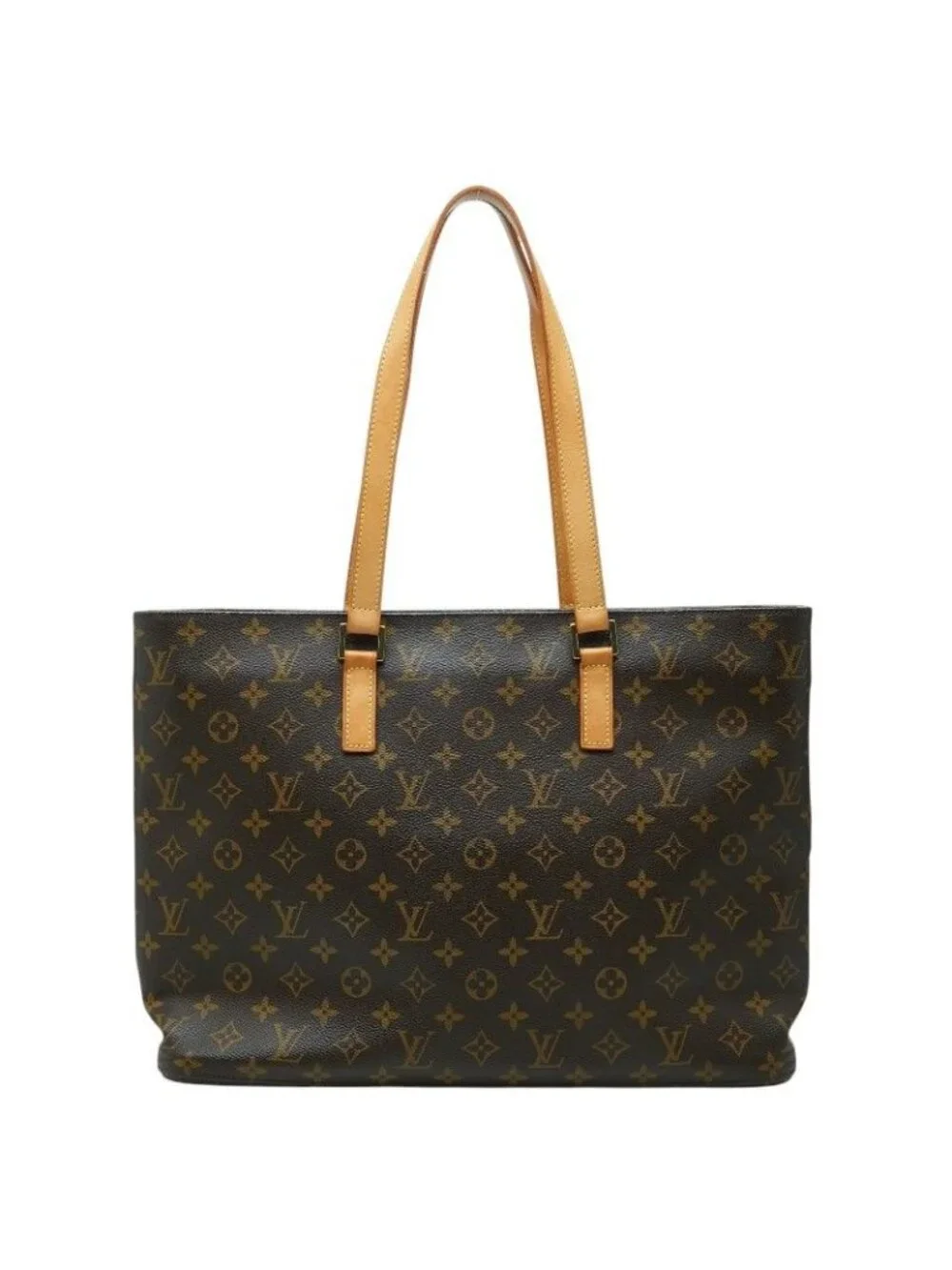 Louis Vuitton Monogram Luco Tote Shoulder Bag Brown Leather